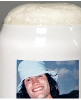 Asmeninis alaus bokalas su nuotrauka