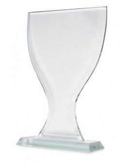 Cup Shaped Glass Trophy