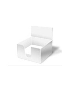 Firminė dėžutė su baltais lapeliais 92x92 mm, matinis